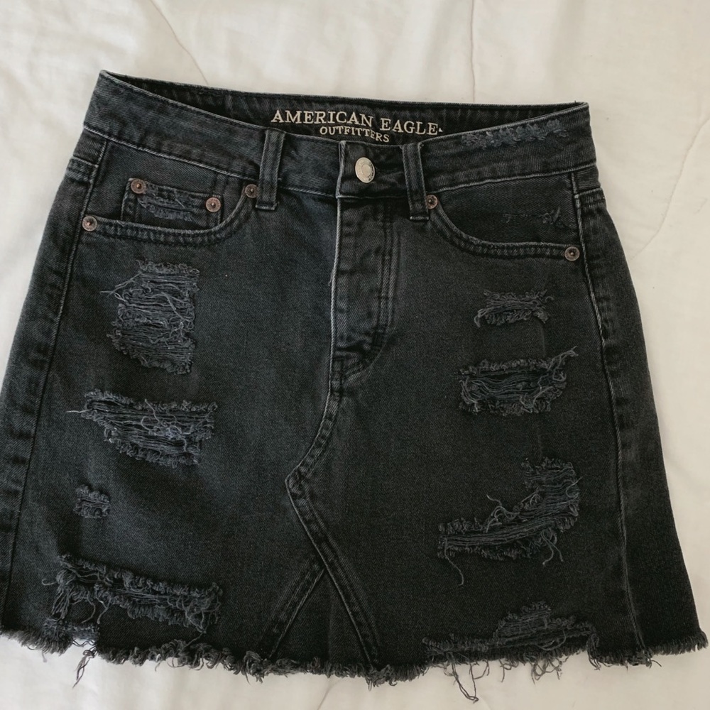 american eagle jean skirt